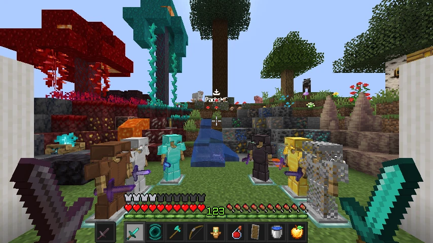 Marlowws texture pack updated with copper tools and 32x mace and spear: showcase 2 of 5