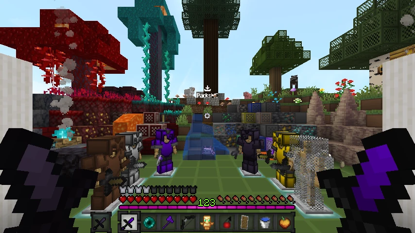 Shant pack v4 dark purple v1.21.10: showcase 2 of 5