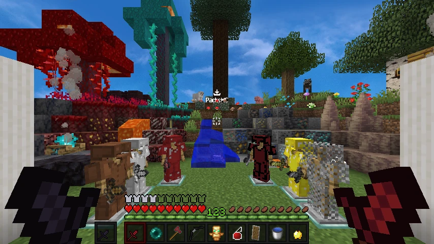 various default v1.21.10: showcase 2 of 5